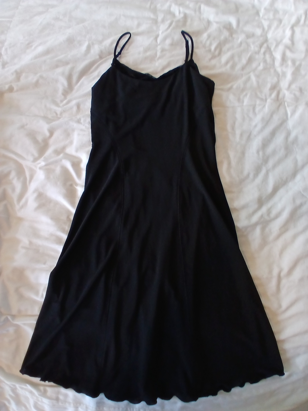 Tristan & Iseut Vintage Black Slip Dress with Spaghetti Straps Size Small